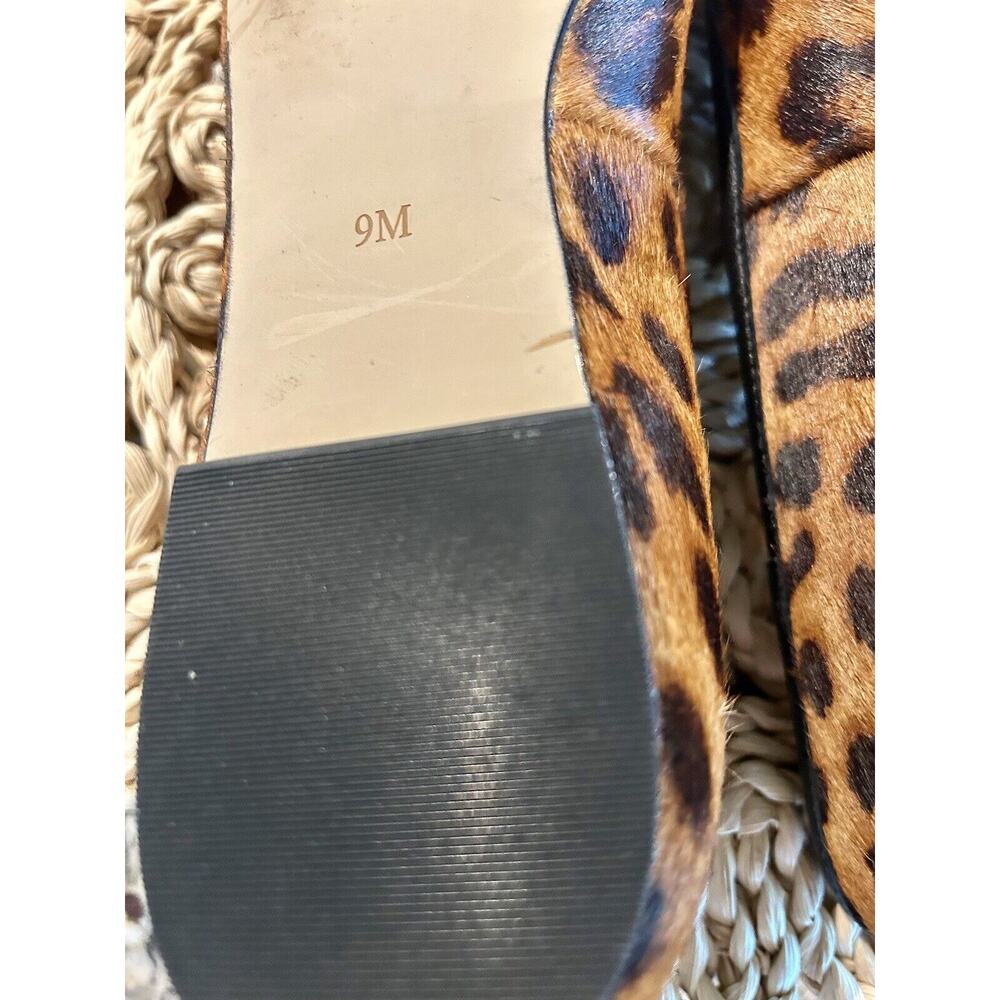 TALBOTS Leopard Print Calf Hair Leather Ballet Flat Cap Toe Women 9 Brazil EUC - Picture 11 of 12